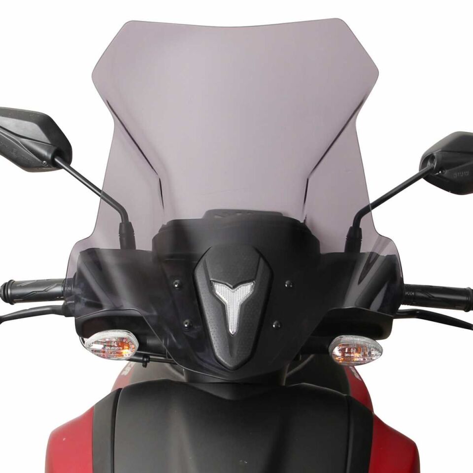 GP Kompozit Yamaha RayZR 2024 Uyumlu Ön Tur Camı Füme 53 cm