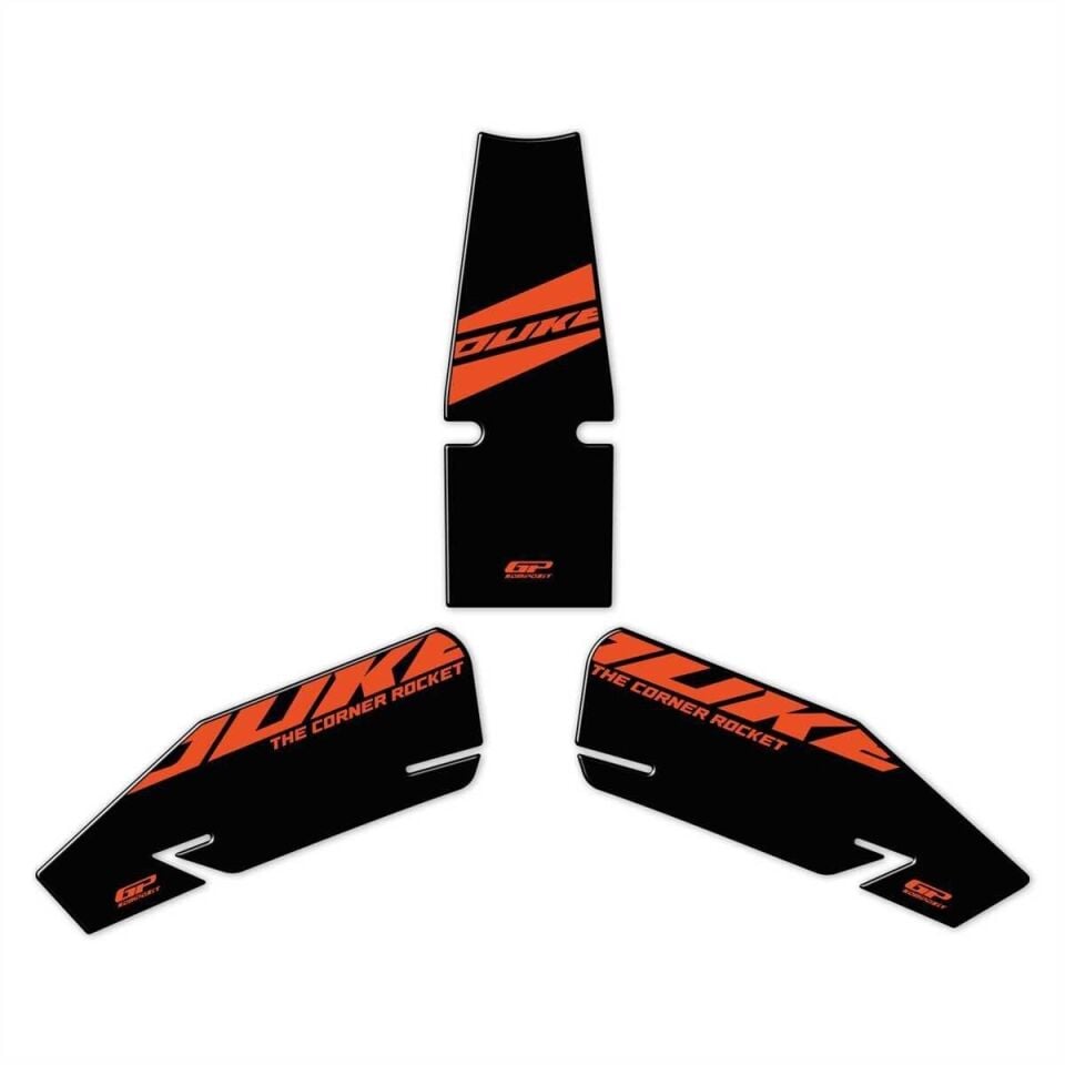GP Kompozit KTM Duke 390 2024 Uyumlu Tank Pad Seti Siyah