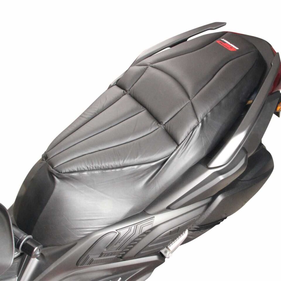 GP Kompozit Yamaha XMAX 250-400 2018-2024 Uyumlu Motosiklet Konfor Sele Kılıfı Siyah