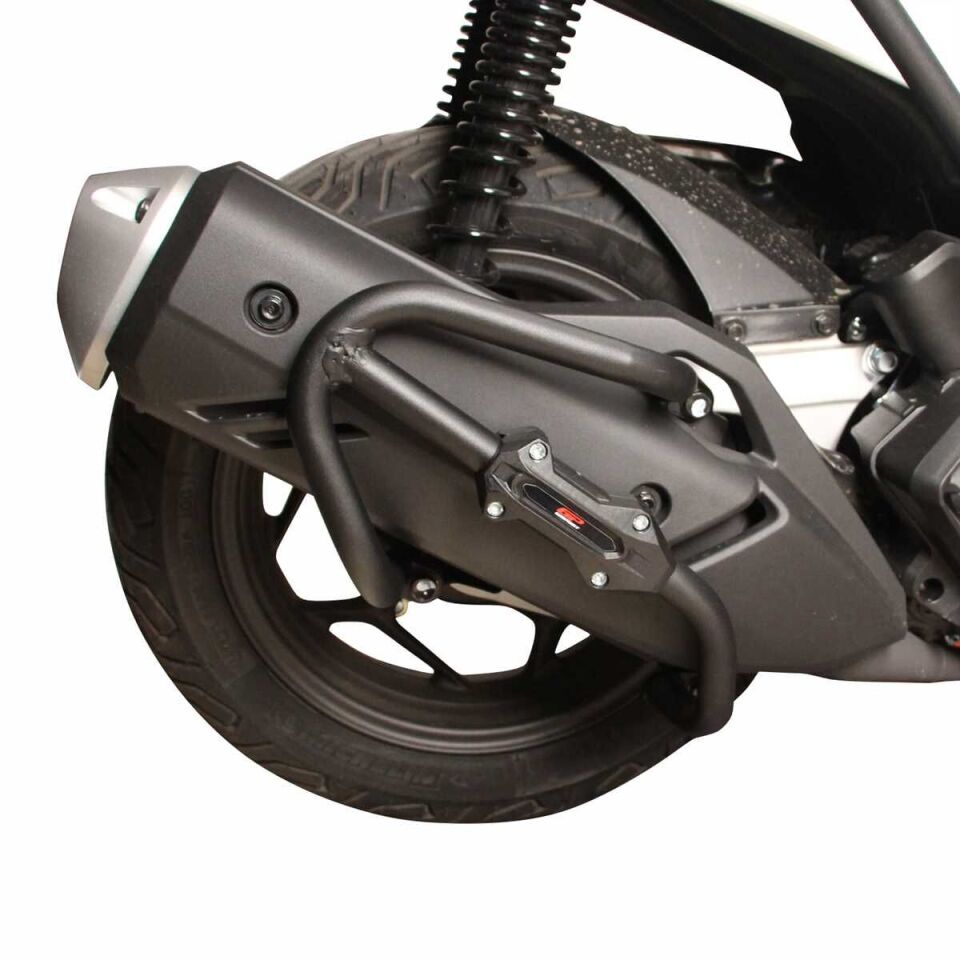 GP Kompozit Honda PCX 125 2021-2025 Uyumlu Egzoz Koruma Demiri Siyah