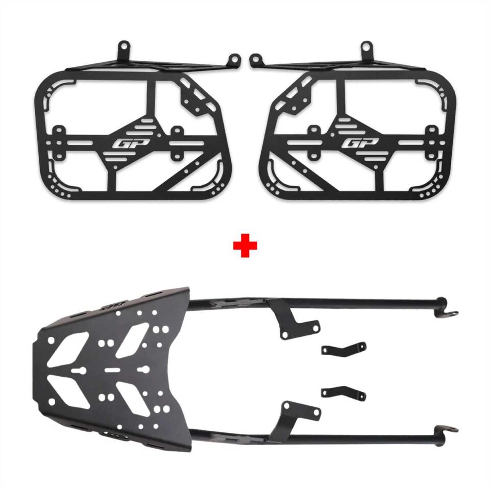 GP Kompozit Honda NX 500 2025 Uyumlu Arka ve Yan Çanta Demiri Seti Siyah