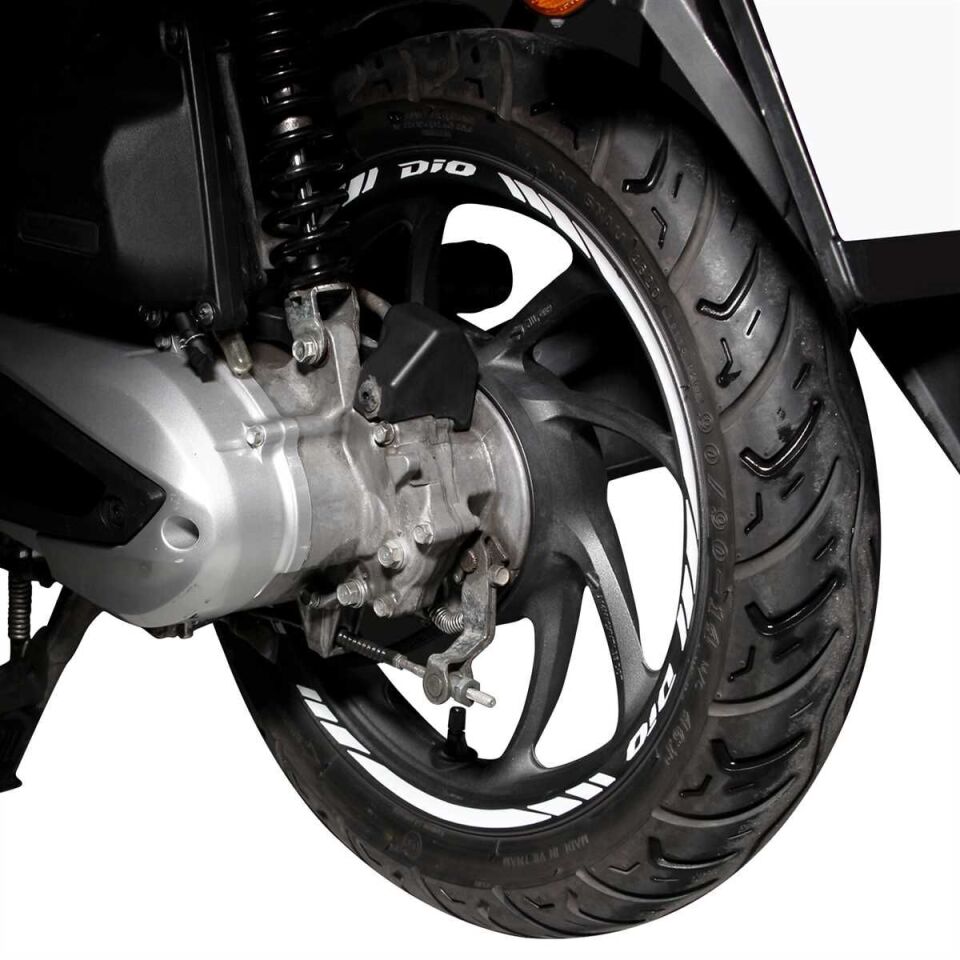 GP Kompozit Honda Dio 2021-2024 Uyumlu Jant Şeridi Reflektif Gri