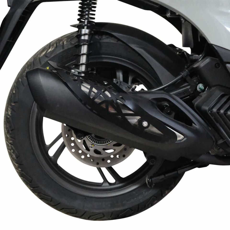 GP Kompozit Honda SH 125 2024 Uyumlu Egzoz Koruma Kapağı Siyah