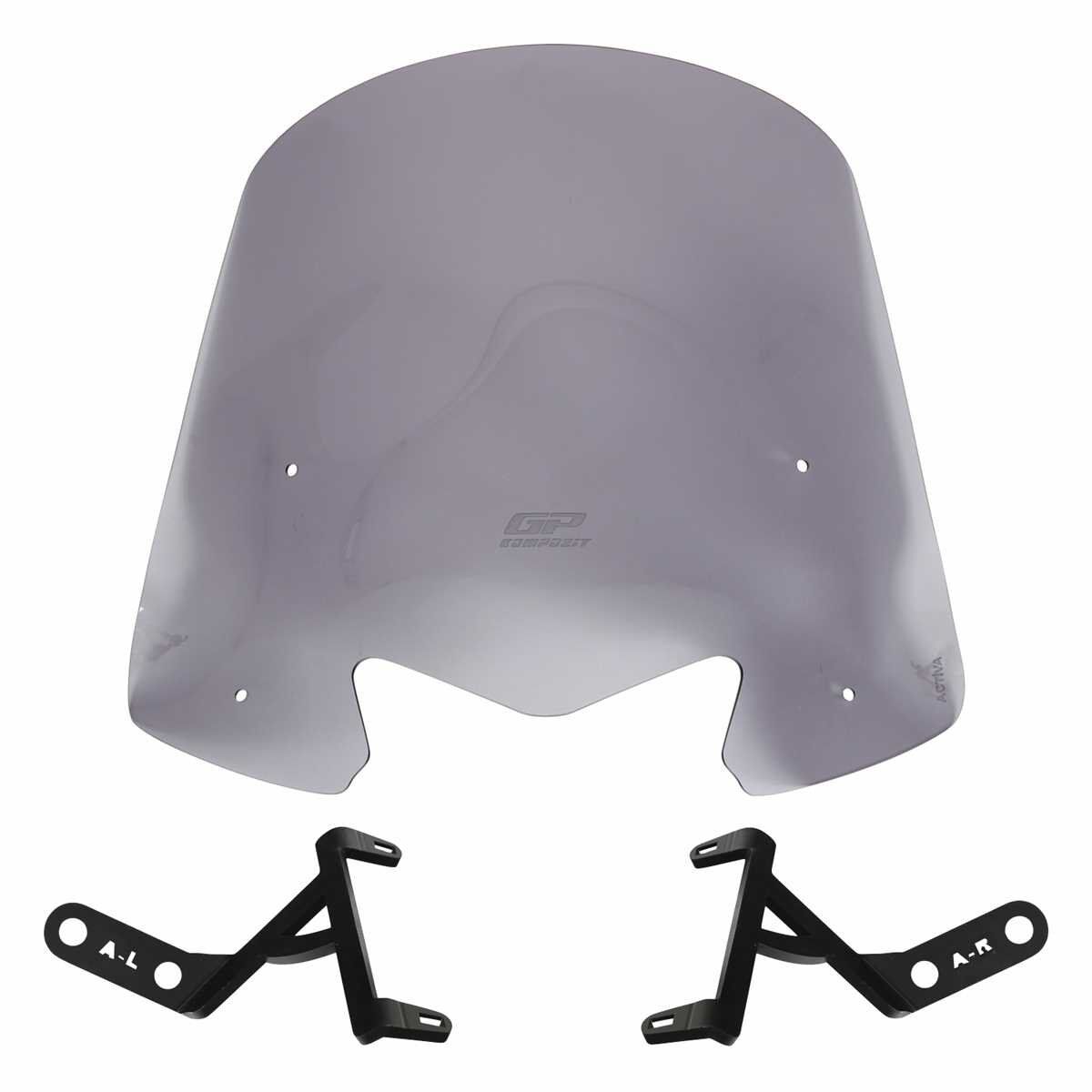 GP Kompozit Honda Activa 2023-2024 Uyumlu Kısa Ön Cam Füme 44 cm