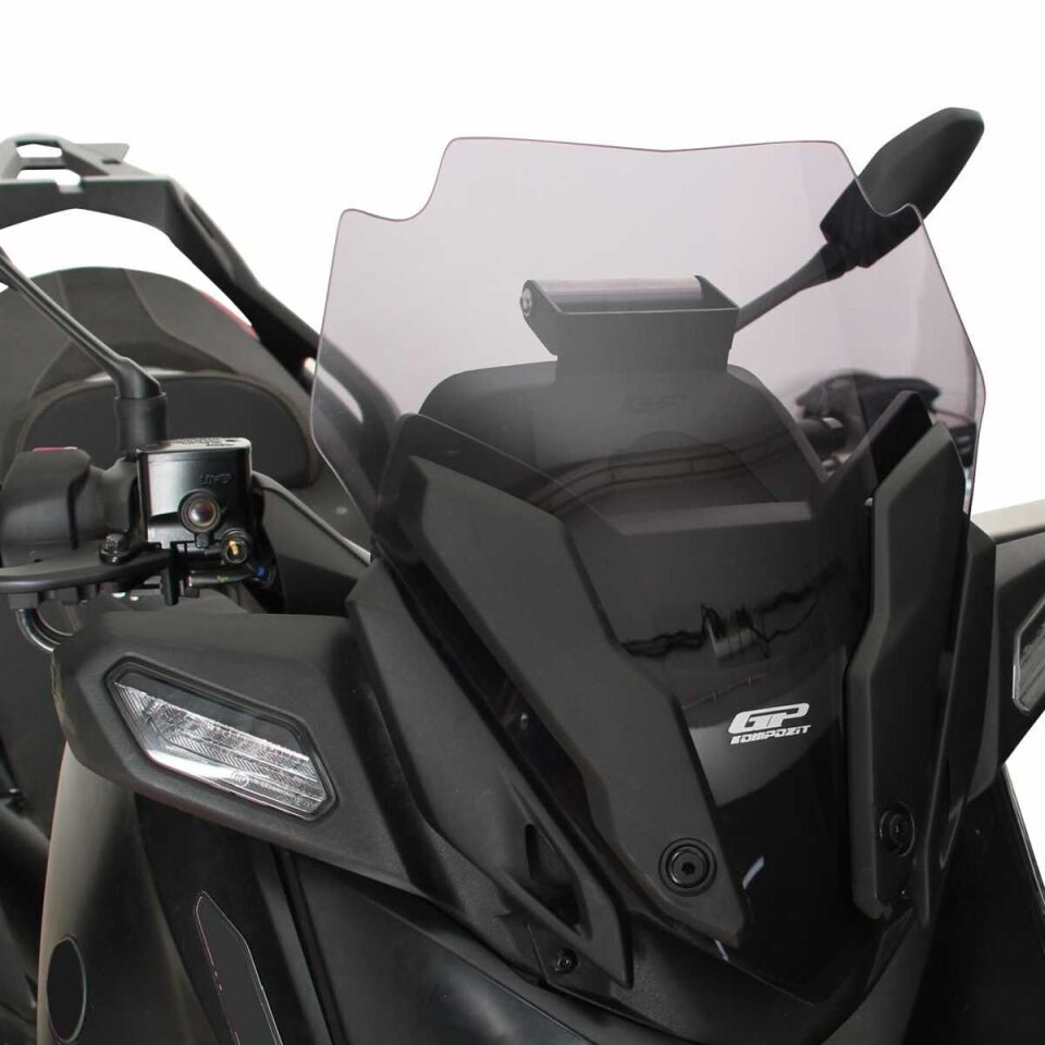 GP Kompozit Yamaha XMAX 250 2024 Uyumlu Spor Ön Cam Füme 40 cm