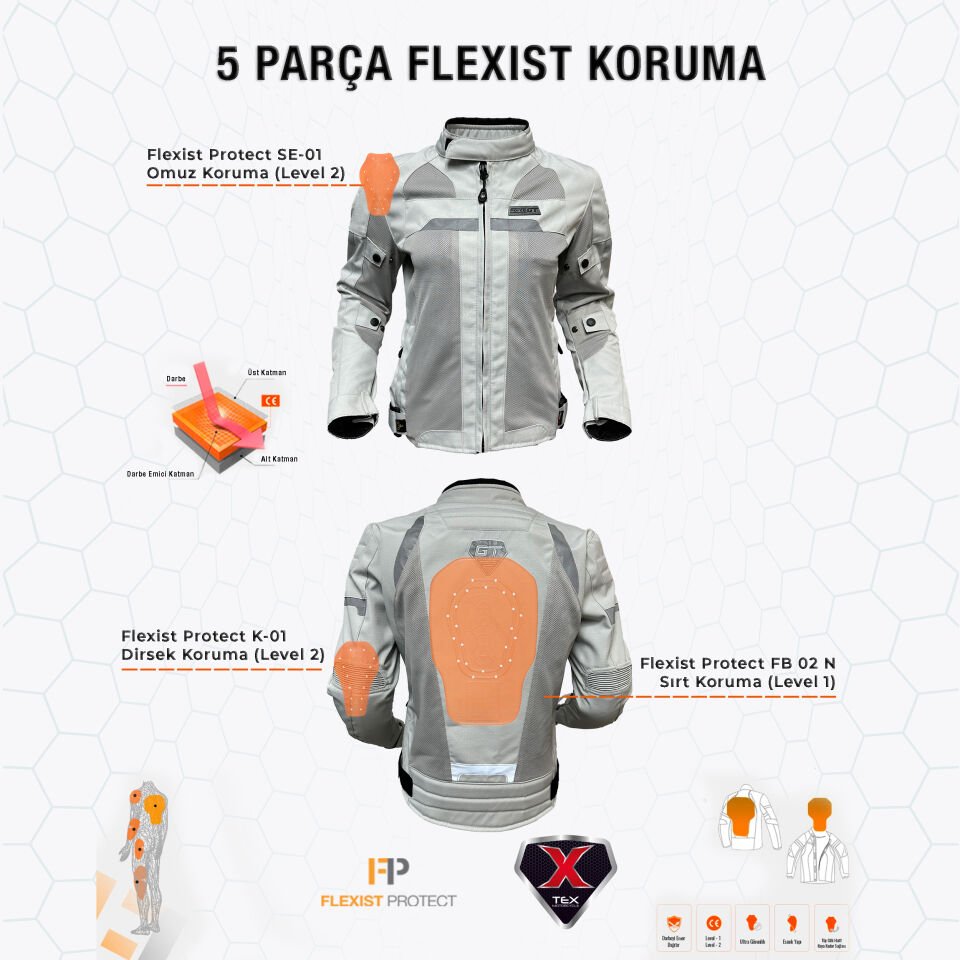 FORTE GT 2001072 INFERNO Kadın – Beyaz Mont
