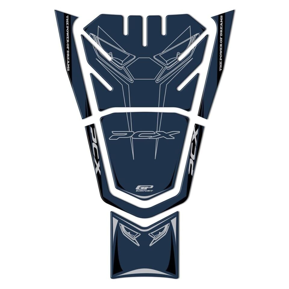 GP Kompozit Honda PCX 125 2021-2024 Uyumlu Tank Pad Mavi