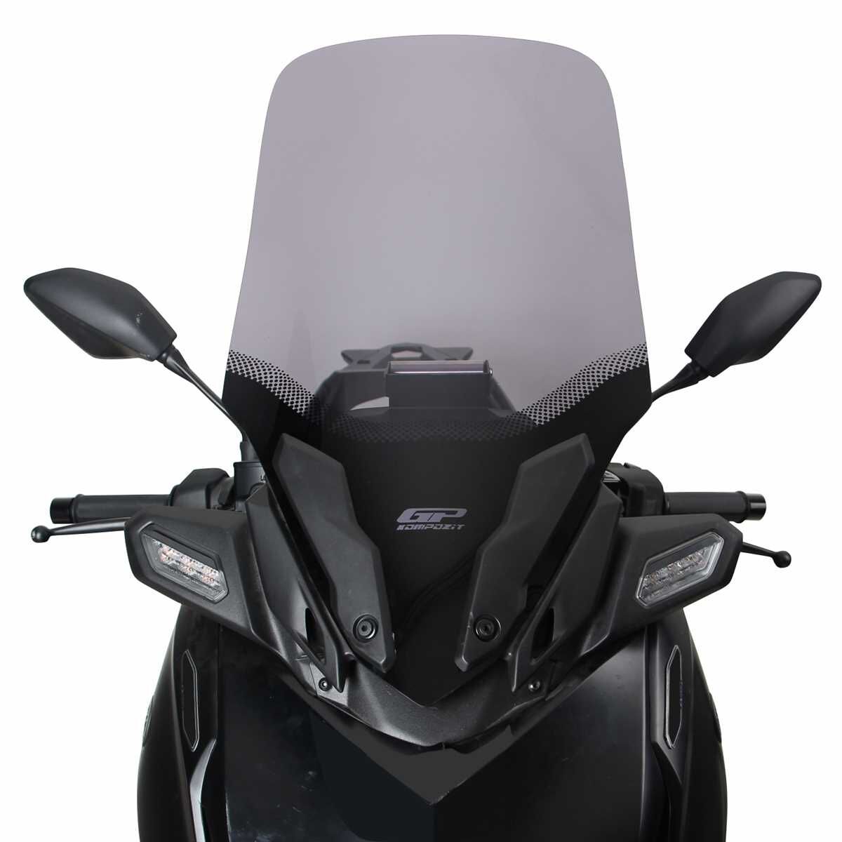 GP Kompozit Yamaha XMAX 250 2024 Uyumlu Ön Cam Şeffaf 64 cm