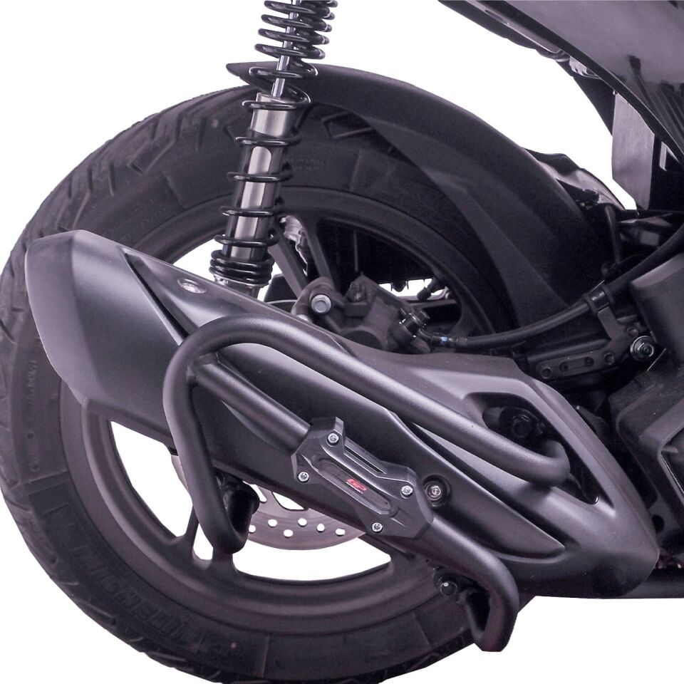 GP Kompozit Honda SH 125 2024 Uyumlu Egzoz Koruma Demiri Siyah