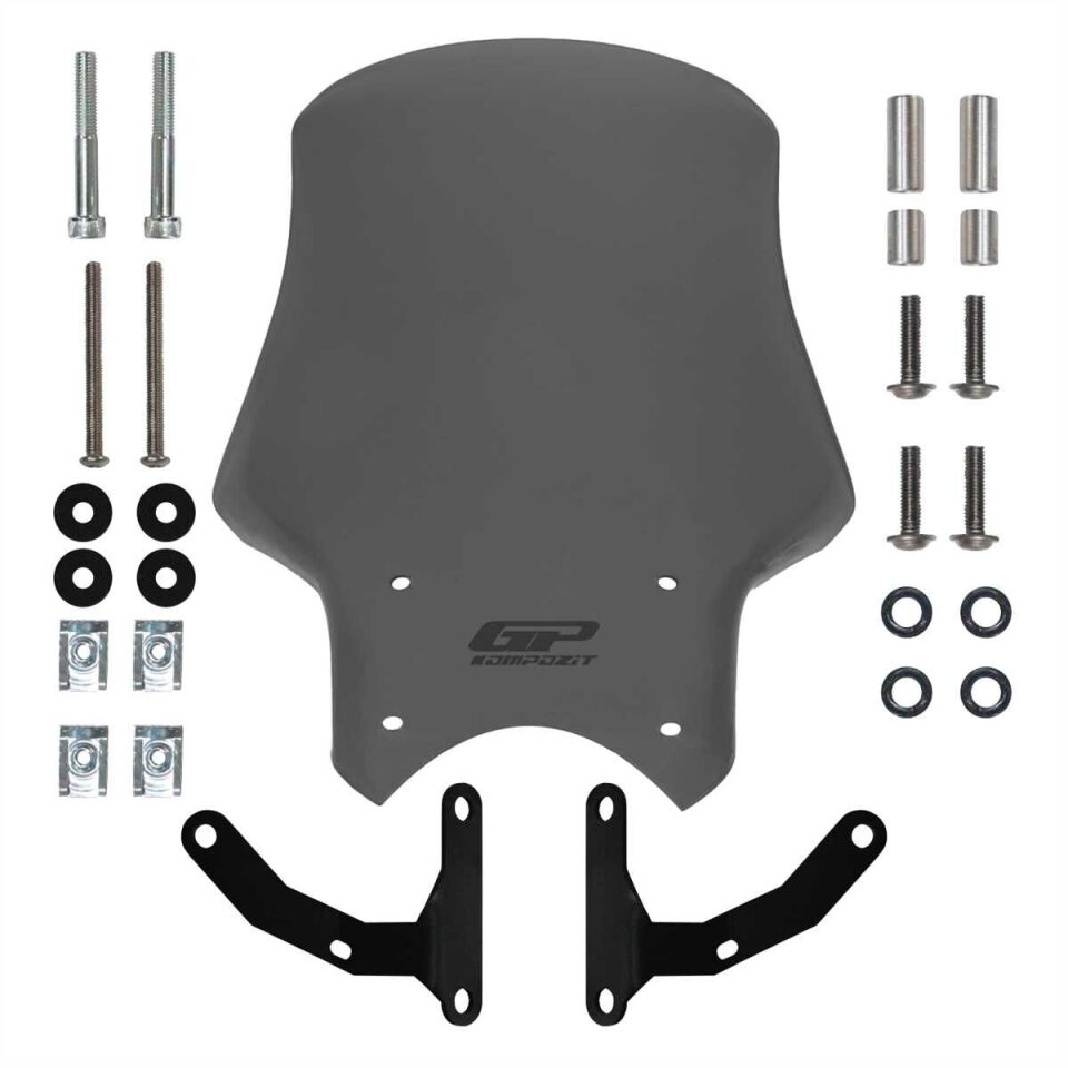 GP Kompozit Honda CB125R / CB250R 2018-2024 Uyumlu Tur Camı Füme 49 cm