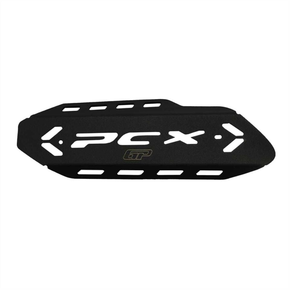 GP Kompozit Honda PCX 125 / 150 2018-2025 Uyumlu Egzoz Koruma Kapağı Siyah
