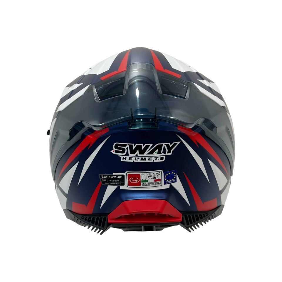 SWAY SW 865 ATOS Blue White Red Kask