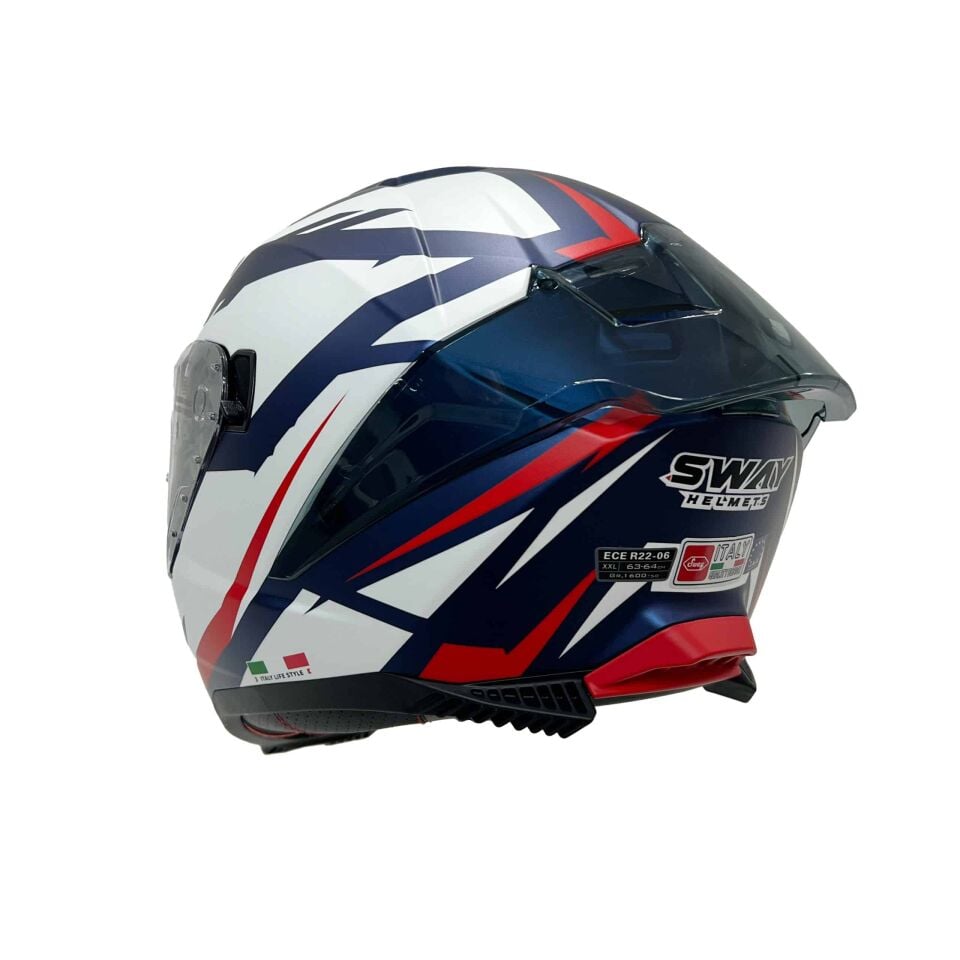 SWAY SW 865 ATOS Blue White Red Kask
