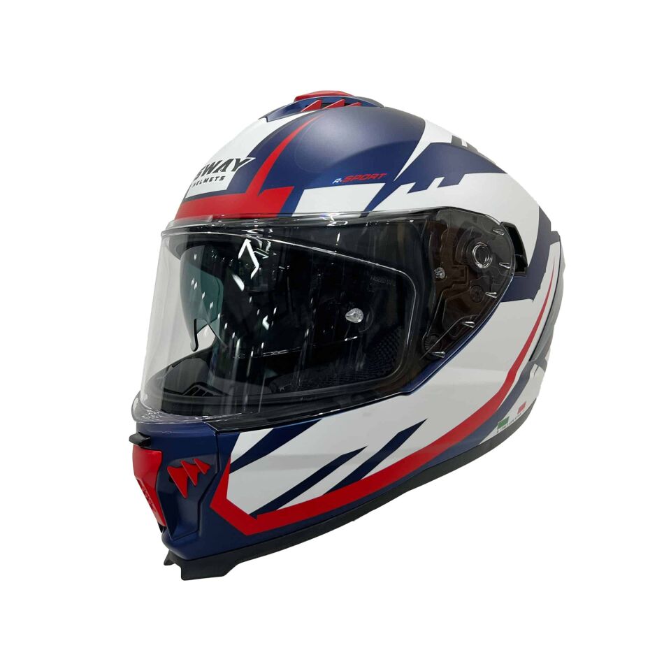 SWAY SW 865 ATOS Blue White Red Kask