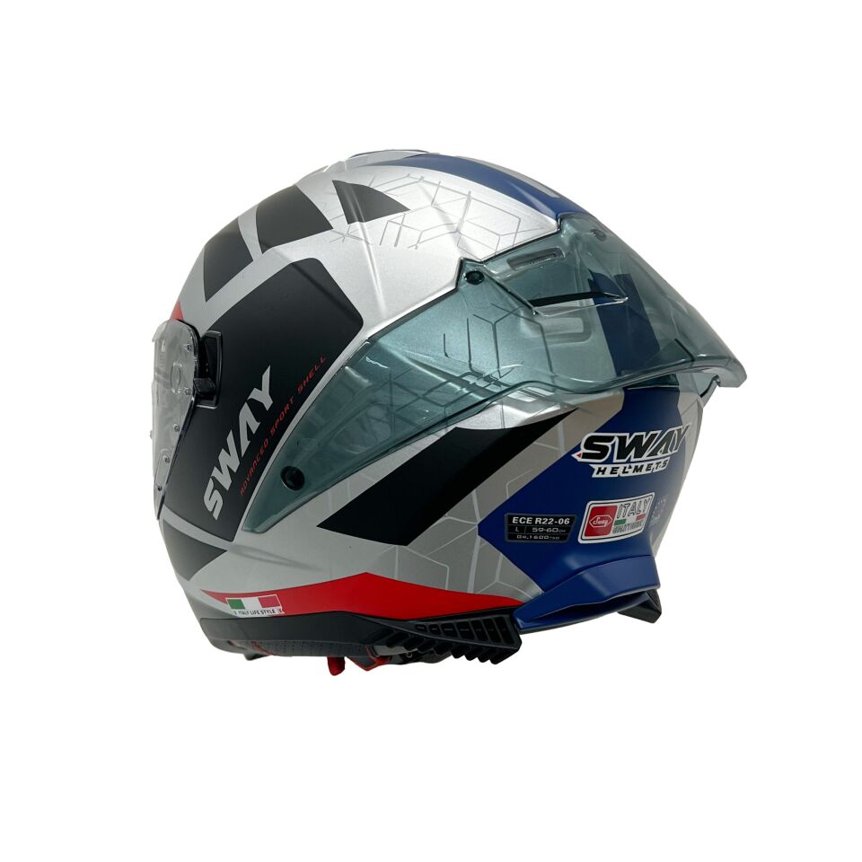 SWAY SW 865 EVOQUE White Black Red Kask