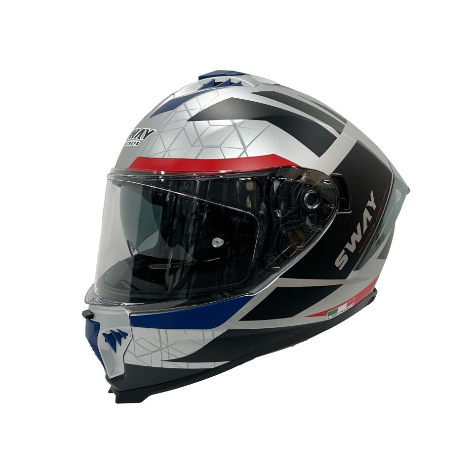 SWAY SW 865 EVOQUE White Black Red Kask