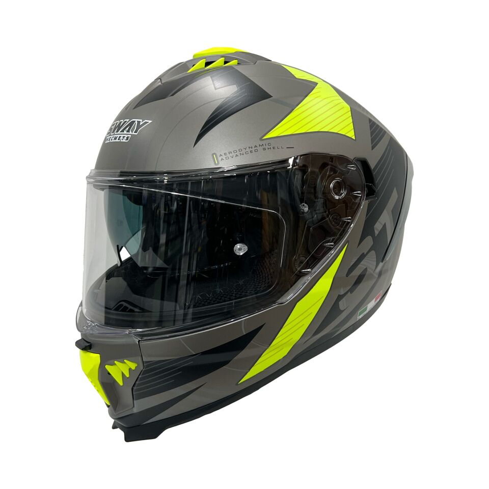 SWAY SW 865 ST Titanium Yellow Kask