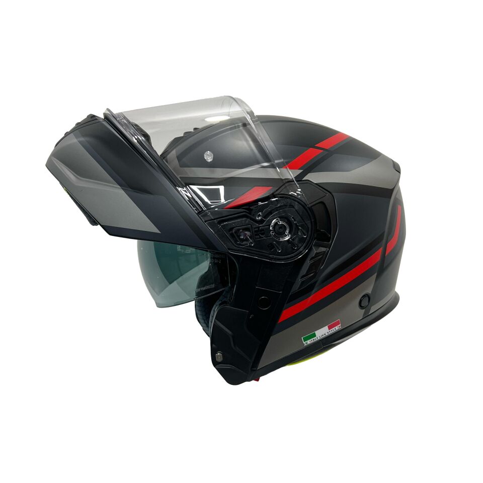 SWAY SW 917 FAST Black Titanium Çene Açılır Kask