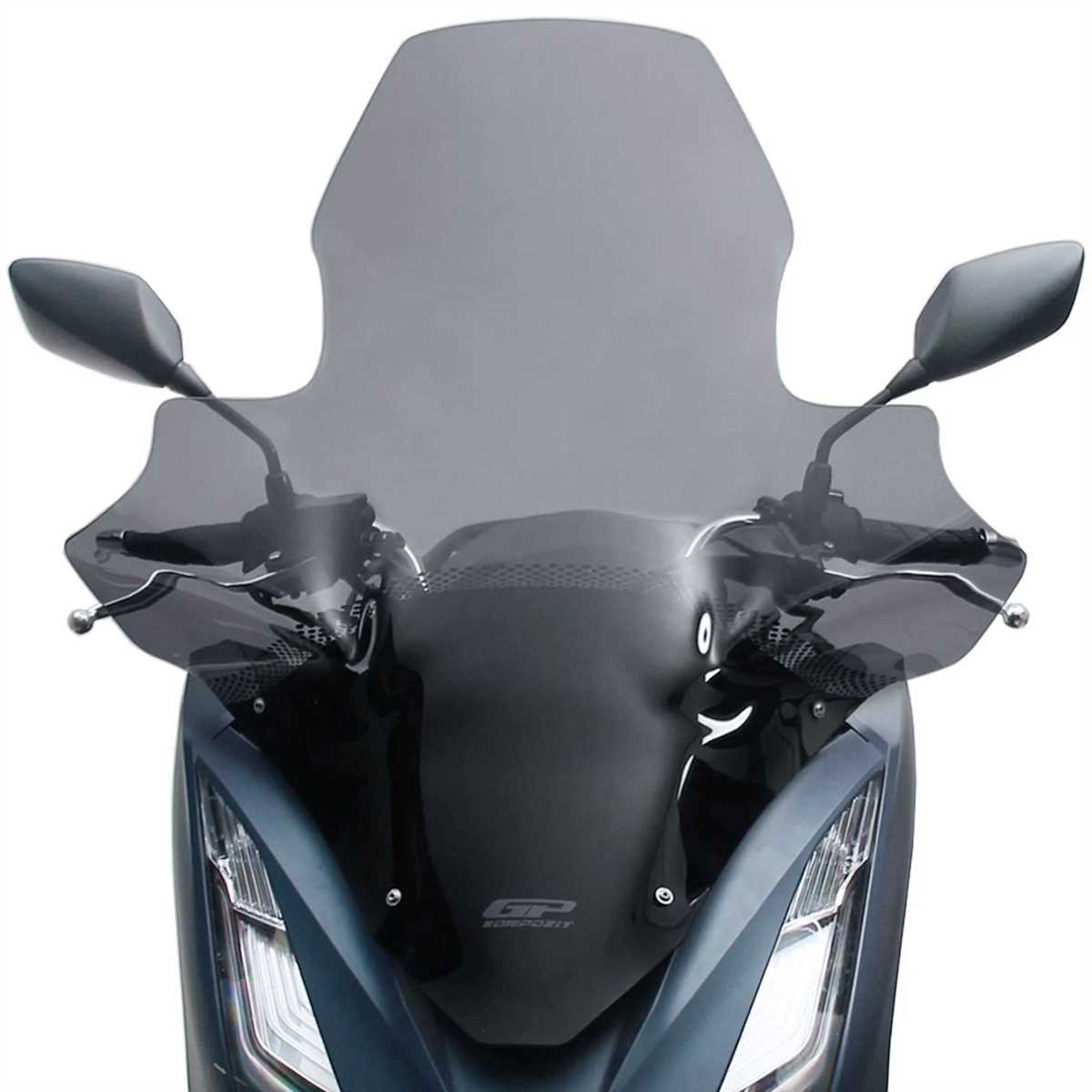 GP Kompozit Honda PCX 125 / 150 2021-2024 Uyumlu Elcikli Ön Cam Füme 78 cm