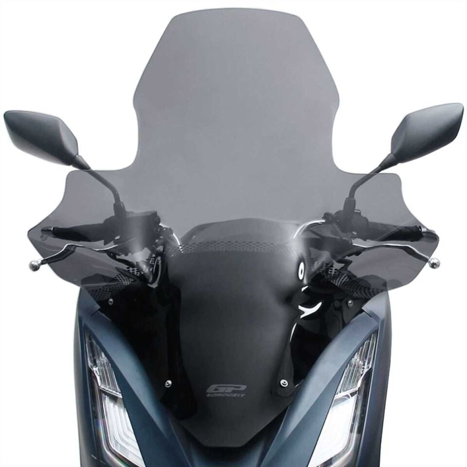 GP Kompozit Honda PCX 125 / 150 2021-2024 Uyumlu Elcikli Ön Cam Füme 78 cm