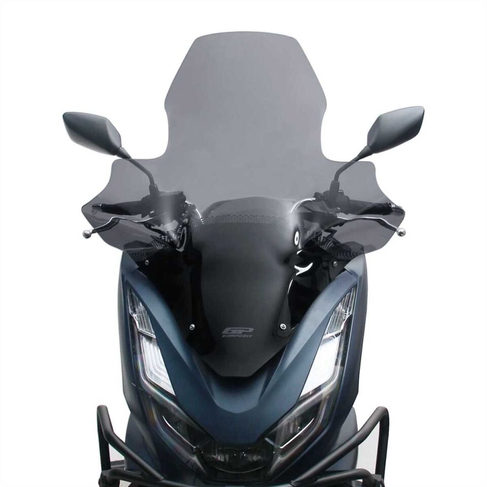 GP Kompozit Honda PCX 125 / 150 2021-2024 Uyumlu Elcikli Ön Cam Füme 78 cm
