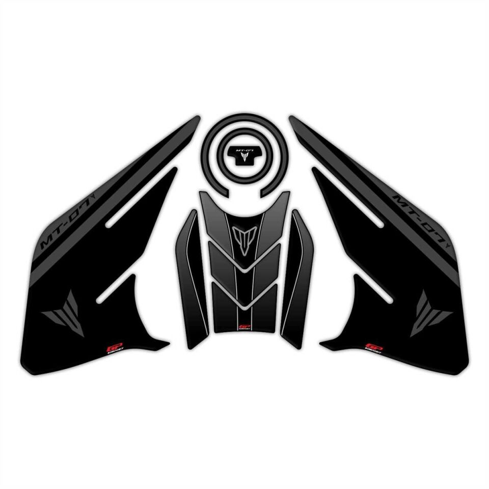GP Kompozit Yamaha MT-07 2021-2024 Uyumlu Tank Pad Seti Siyah