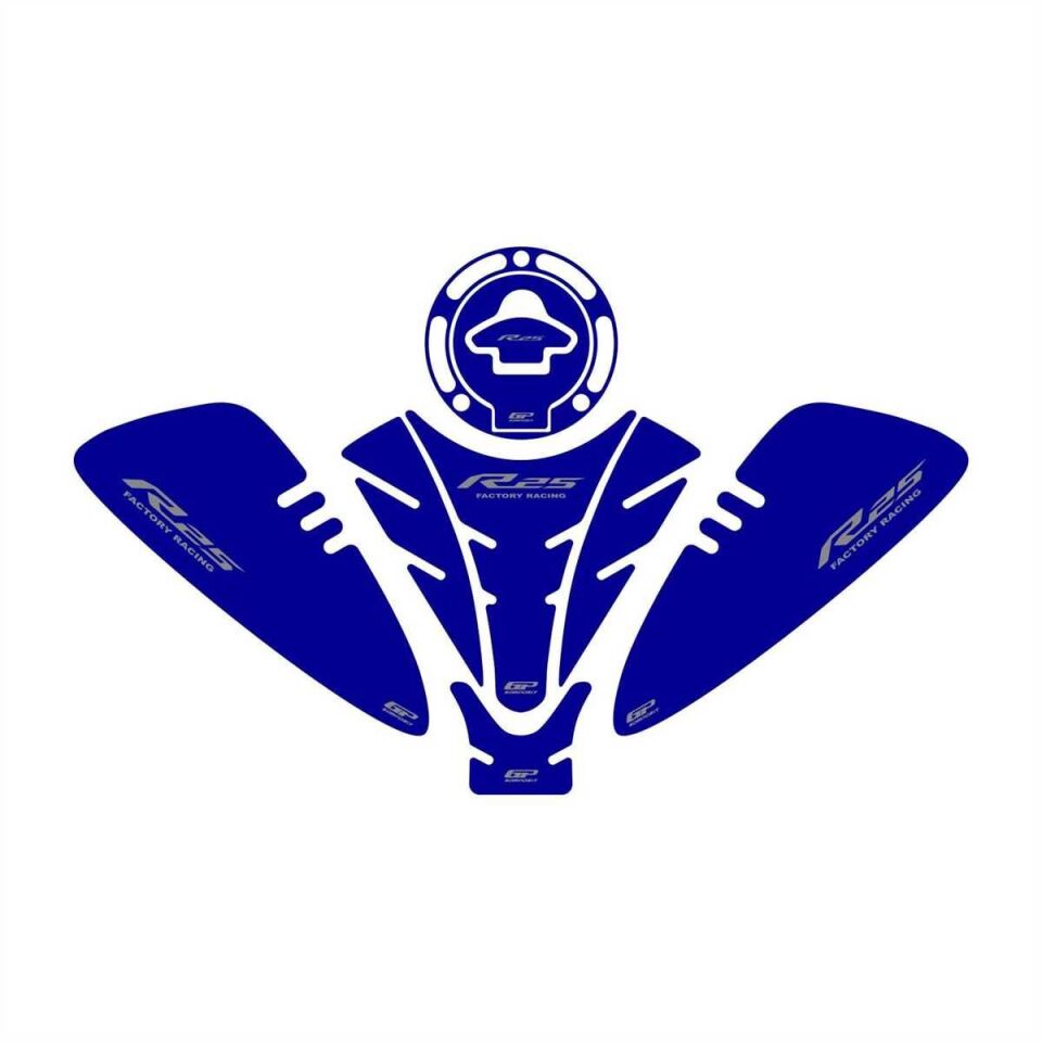GP Kompozit Yamaha R25 2019-2024 Uyumlu Tank Pad Seti Mavi