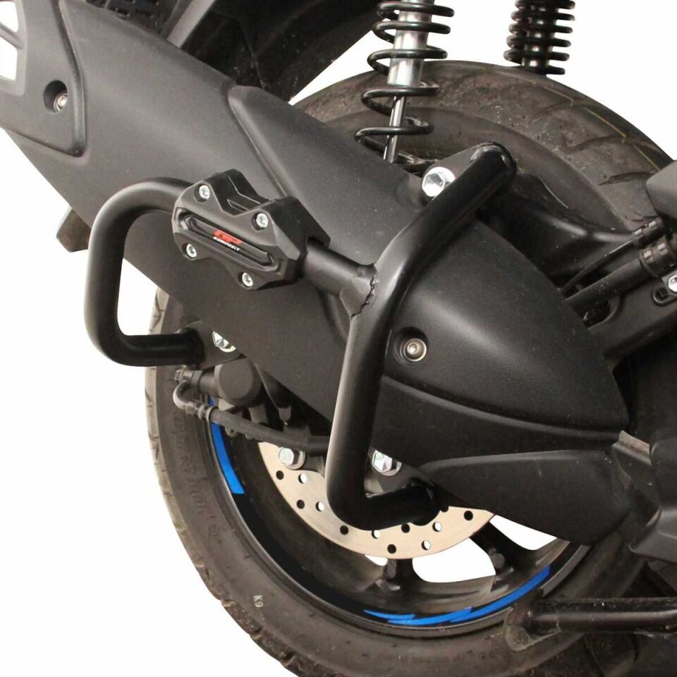 GP Kompozit Yamaha NMAX 125 / 155 2021-2025 Uyumlu Egzoz Koruma Demiri Siyah