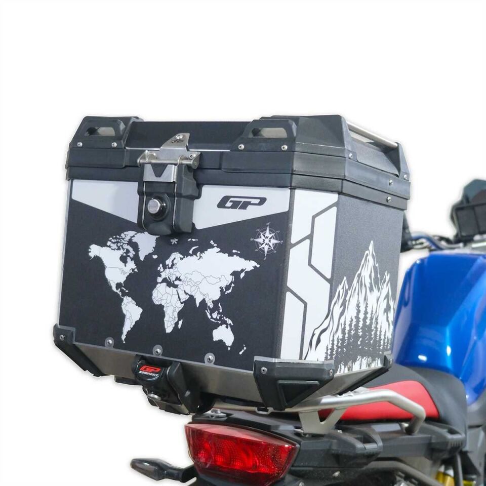 GP Kompozit DSN04 Universal 37 lt Desenli Alüminyum Motosiklet Çantası