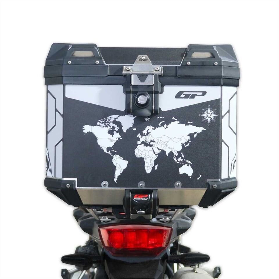 GP Kompozit DSN04 Universal 37 lt Desenli Alüminyum Motosiklet Çantası
