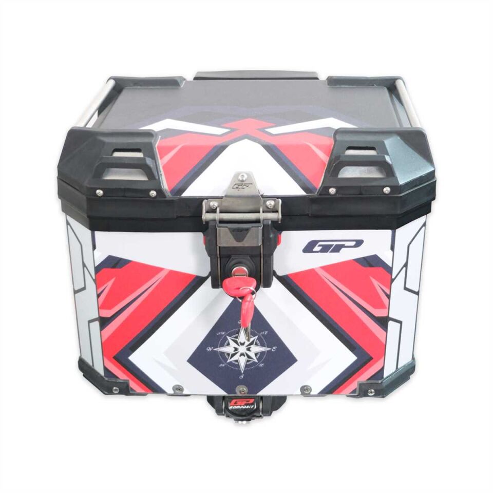 GP Kompozit DSN10 Universal 37 lt Desenli Alüminyum Motosiklet Çantası