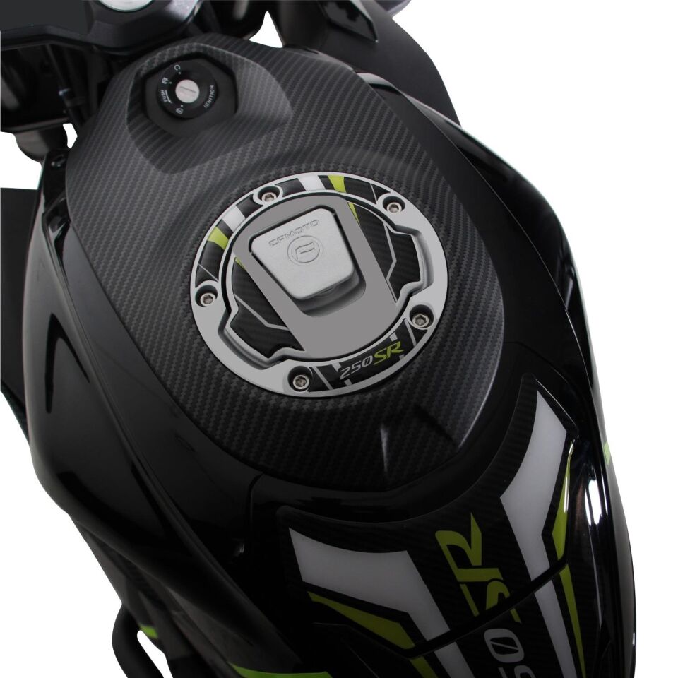 GP Kompozit CF Moto 250 SR 2020-2024 Uyumlu Tank Pad Seti Turkuaz