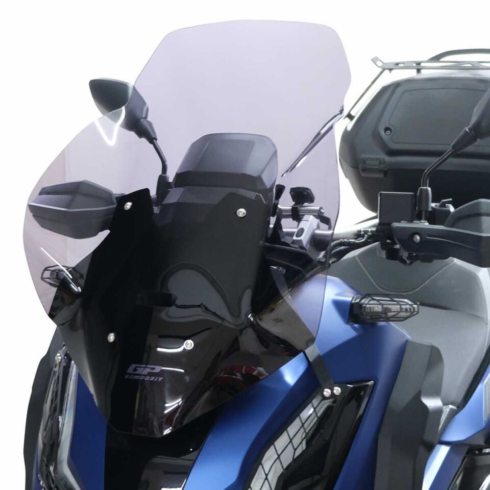 GP Kompozit Honda ADV 350 2023-2025 Uyumlu Baskılı Ön Cam Şeffaf 62 cm